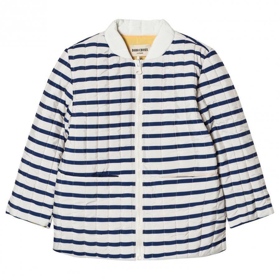 Bobo Choses Reversible Padded Jacket Navy Stripes Tikkitakki