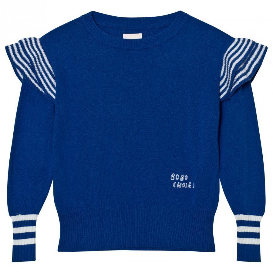 Bobo Choses Ruffles Knitted Jumper Blue Paita