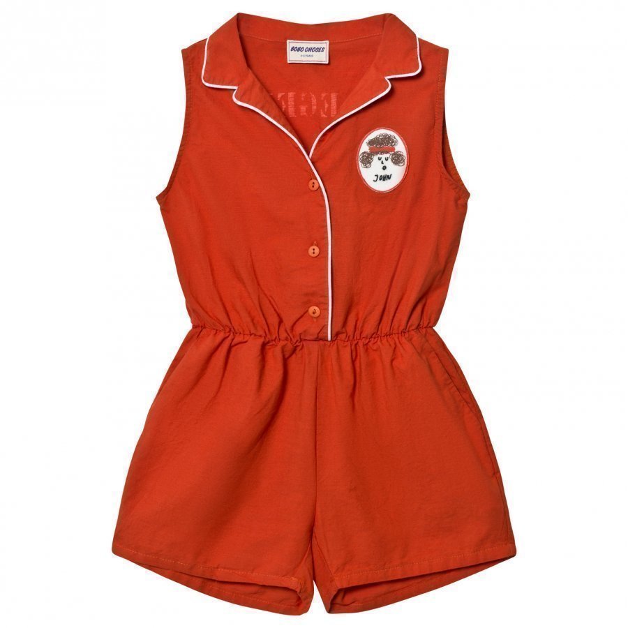 Bobo Choses Tailor Romper Red Clay Potkupuku