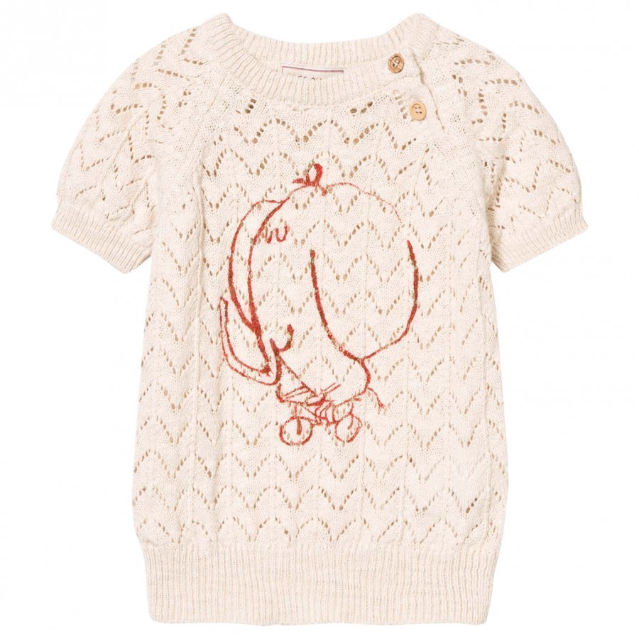Bobo Choses The Cyclist Baby Knit Sweater Off White Paita