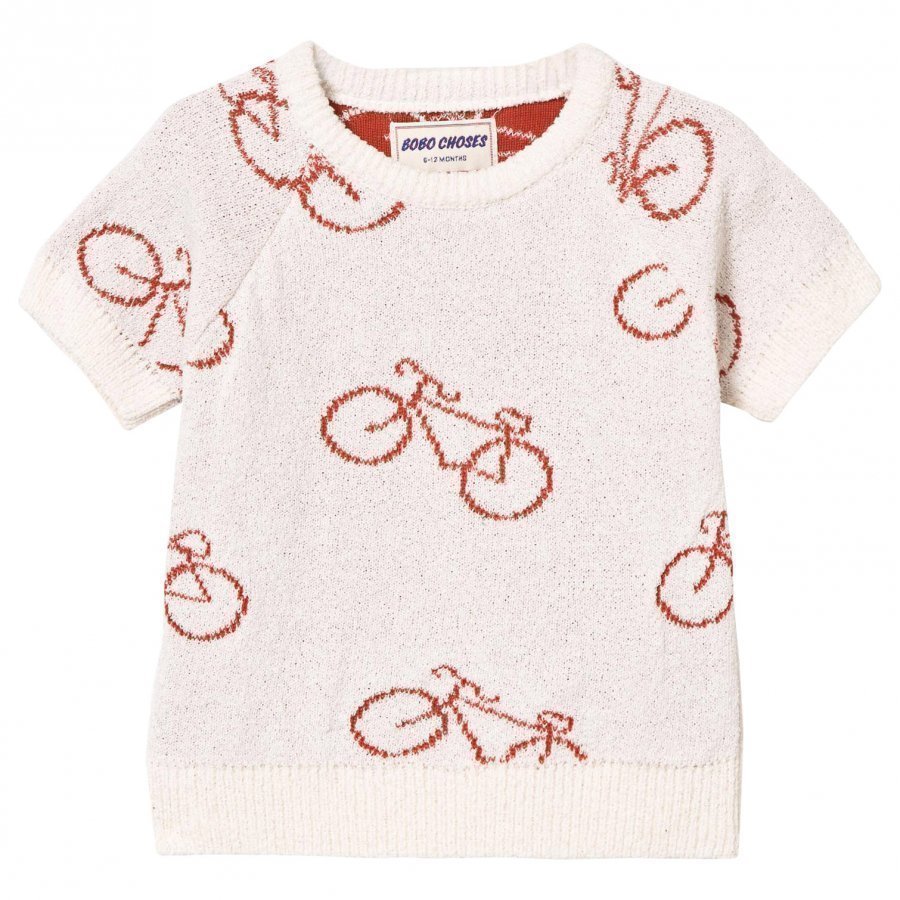 Bobo Choses The Cyclist Baby Knit Sweater Off White Paita