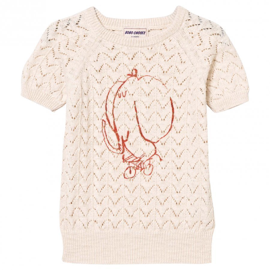 Bobo Choses The Cyclist Knit Sweater Off White Paita