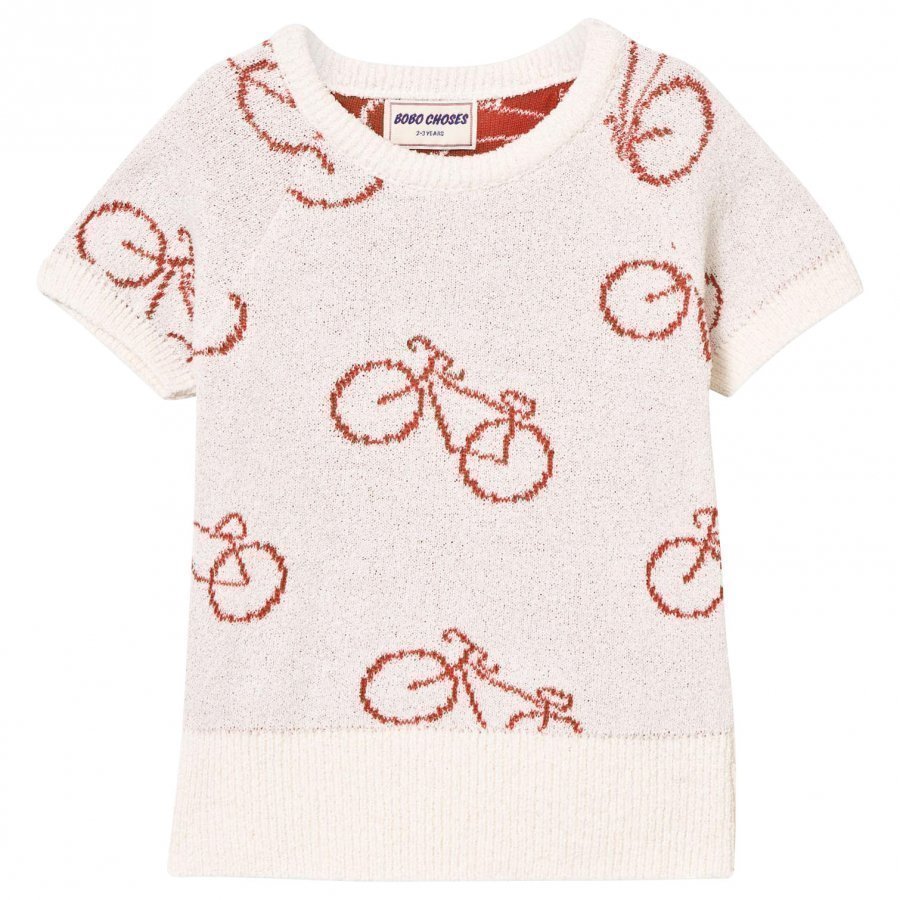 Bobo Choses The Cyclist Knit Sweater Off White Paita