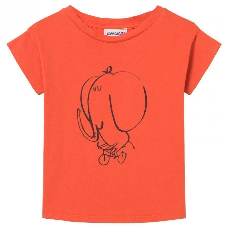 Bobo Choses The Cyclist T-Shirt Red Clay T-Paita