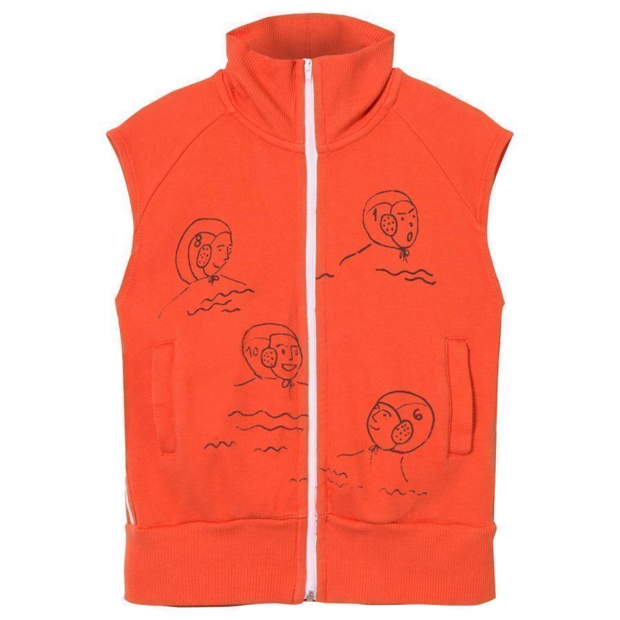 Bobo Choses Waterpolo Zip Vest Red Clay Oloasun Paita