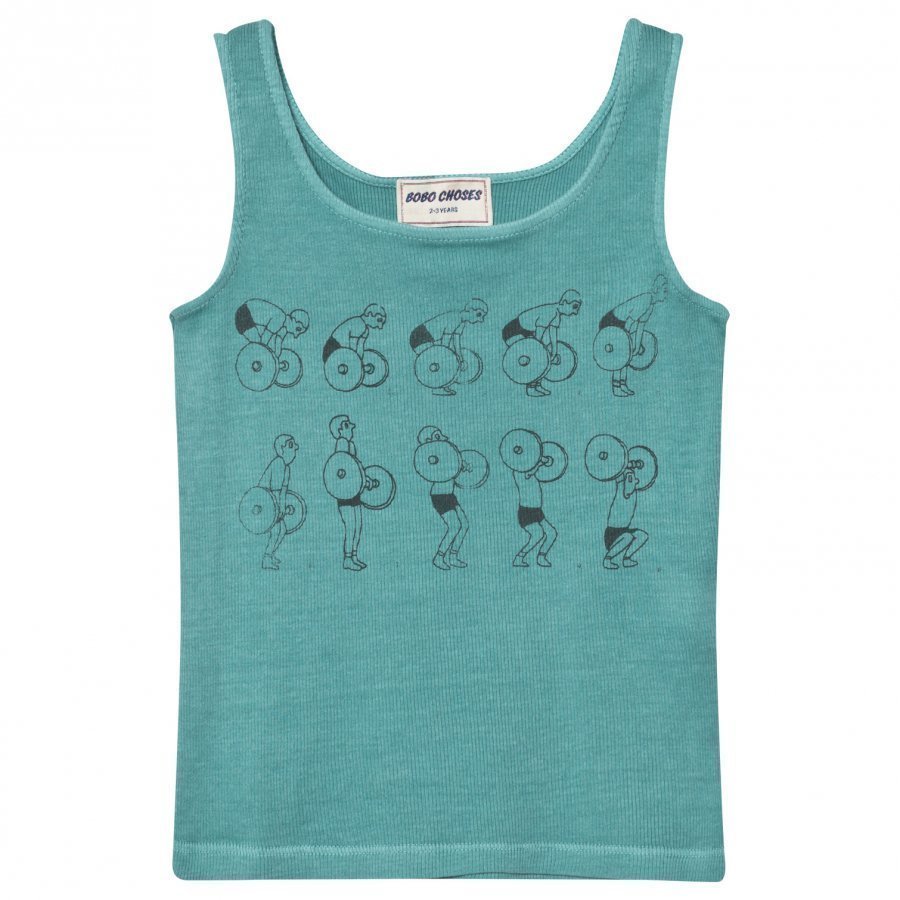 Bobo Choses Weightlifting Tank Top Turquoise Blue Liivi