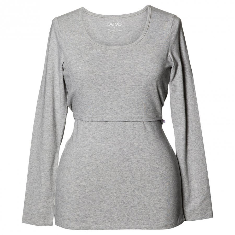 Boob Classic Top Long Sleeve Grey Melange Pitkähihainen Äidille