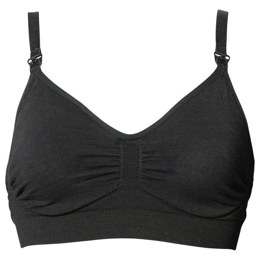 Boob Fast Food Bra Merino Wool Black Imetysliivit Lastentarvikekauppa fi