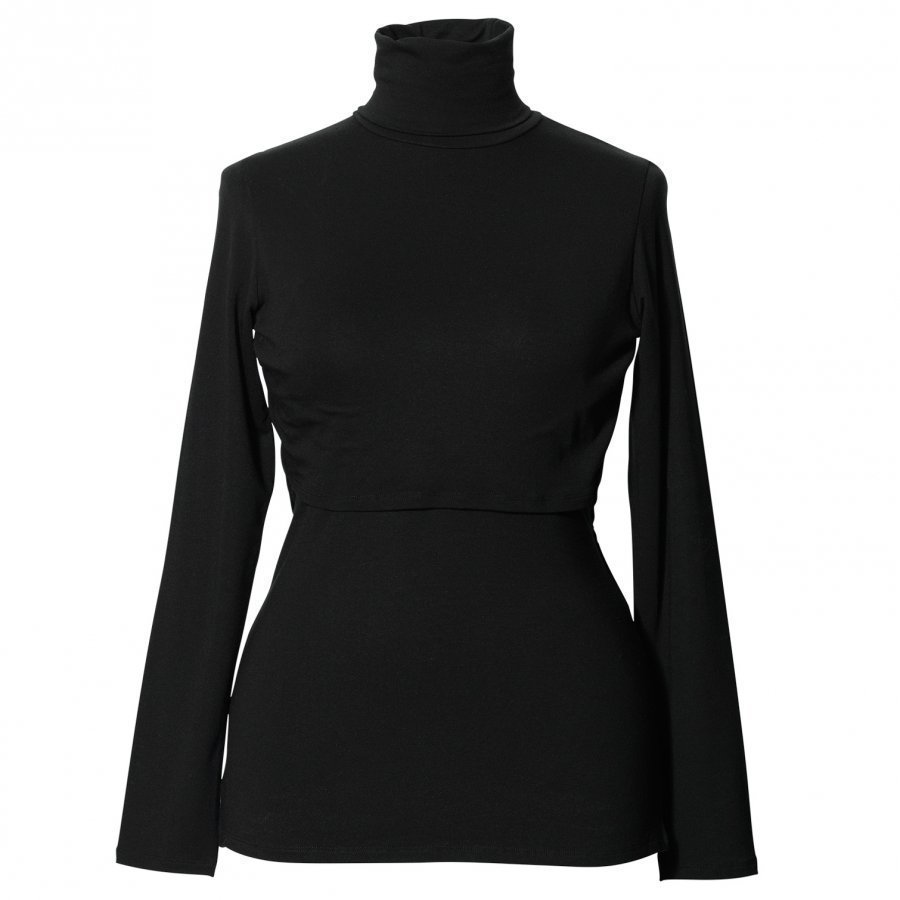 Boob Jackie Polo Neck Top Black Pitkähihainen Äidille