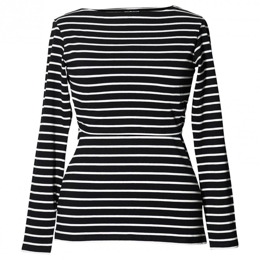 Boob Simone Top Long Sleeve Stripe Sailor Black/Pearl T-Paita Äidille