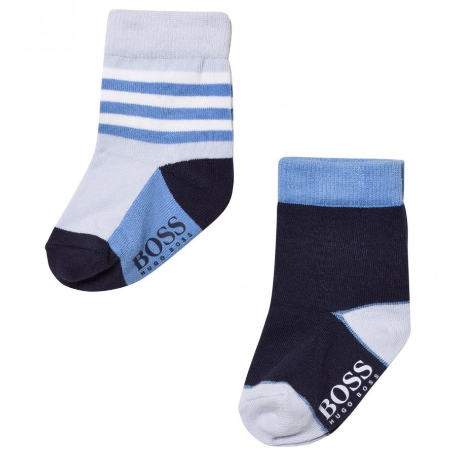 Boss 2-Pack Navy/Pale Blue Branded Socks Sukat