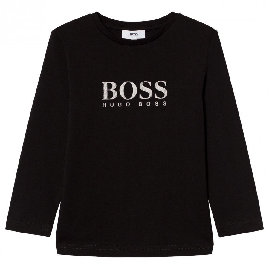 Boss Black Rubberized Branded Long Sleeve Tee Pitkähihainen T-Paita