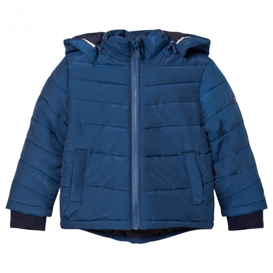 Boss Blue Padded Puffer Coat Toppatakki