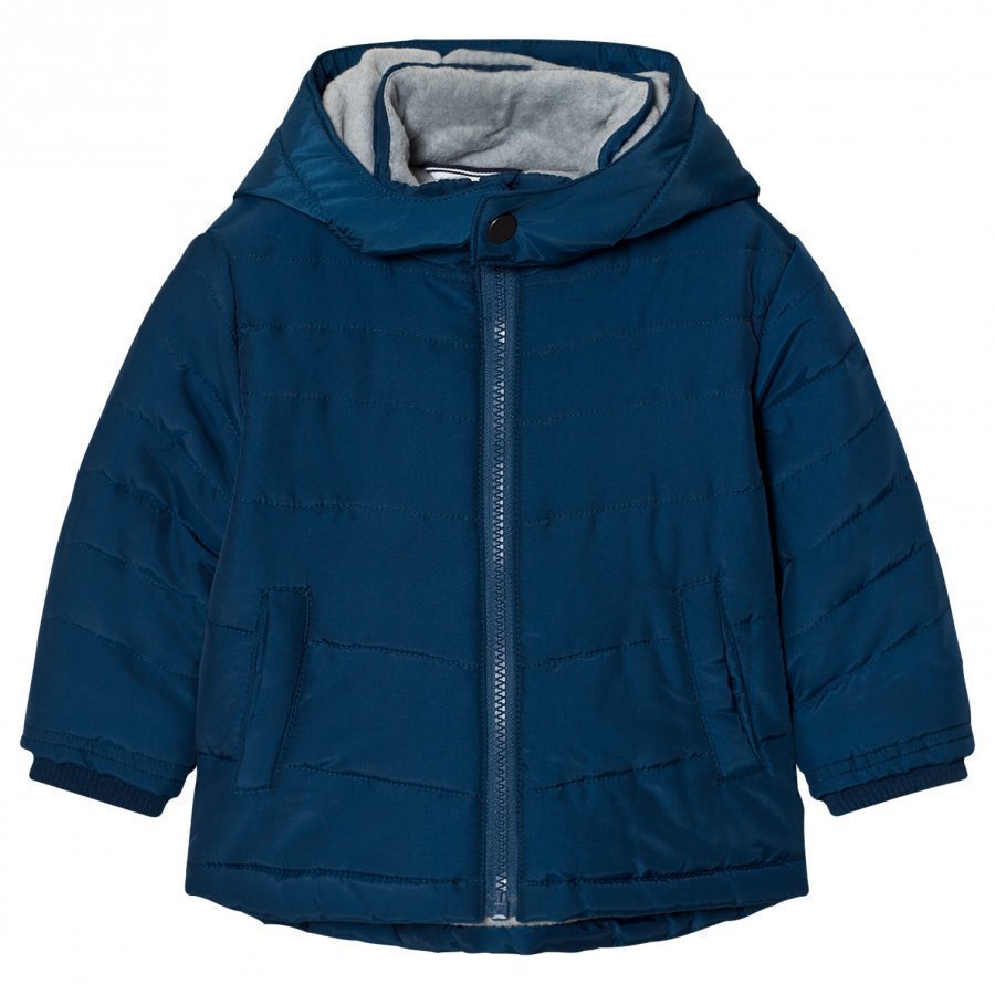 Boss Blue Padded Puffer Coat Toppatakki