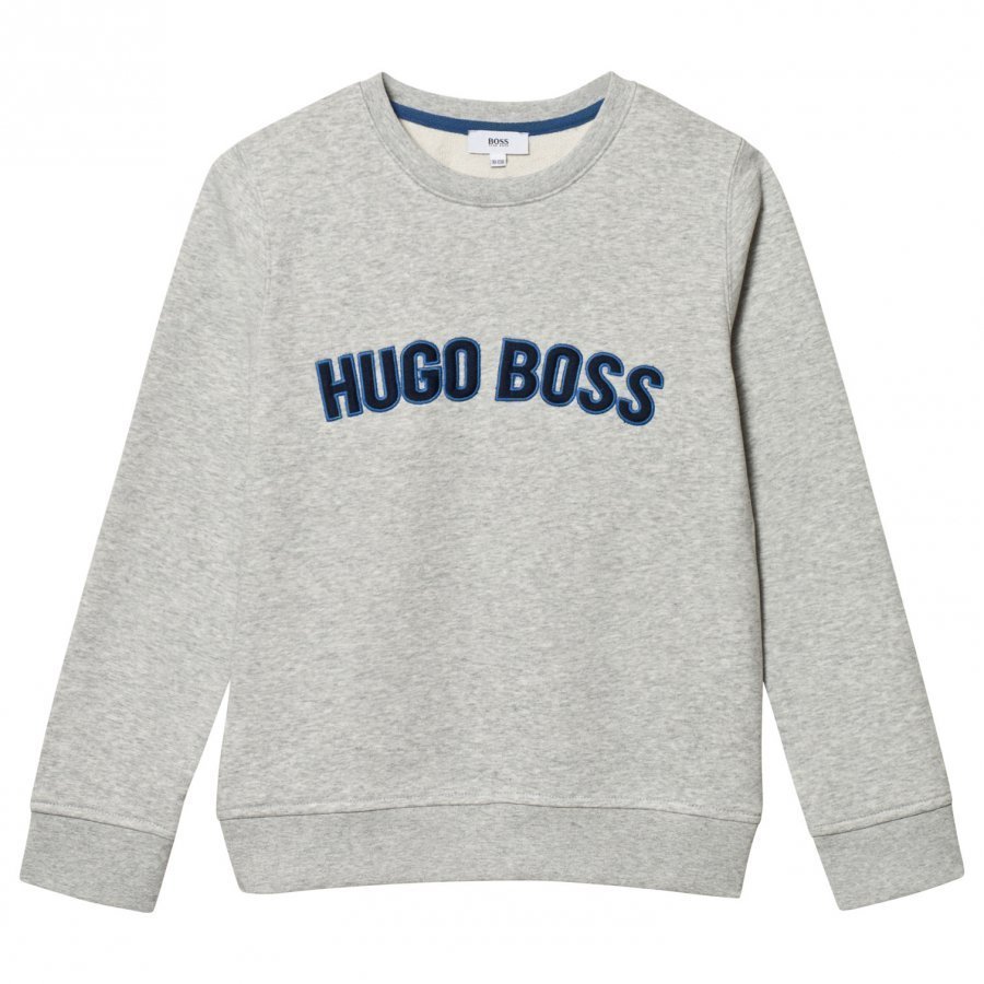 Boss Grey Embroidered Branded Sweatshirt Oloasun Paita