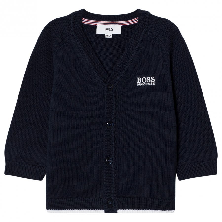 Boss Knit Cardigan Navy Neuletakki