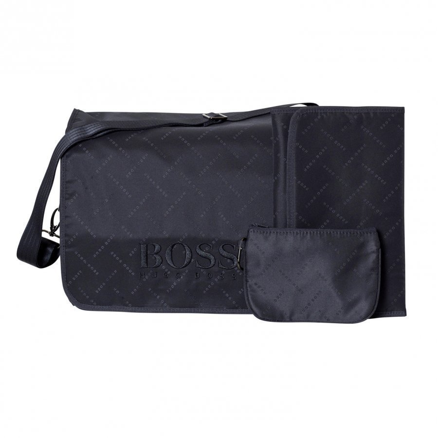 Boss Navy Branded Changing Bag Hoitoalusta