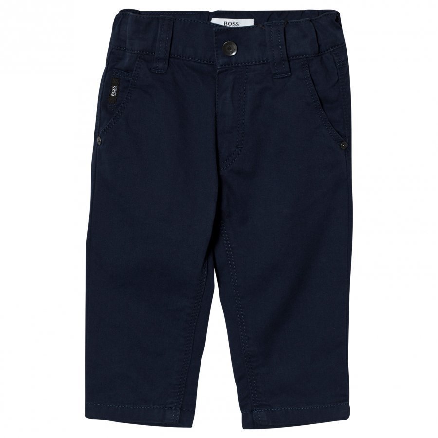 Boss Navy Chino Trousers Housut