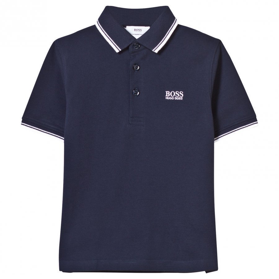 Boss Navy Classic Branded Polo Pikeepaita