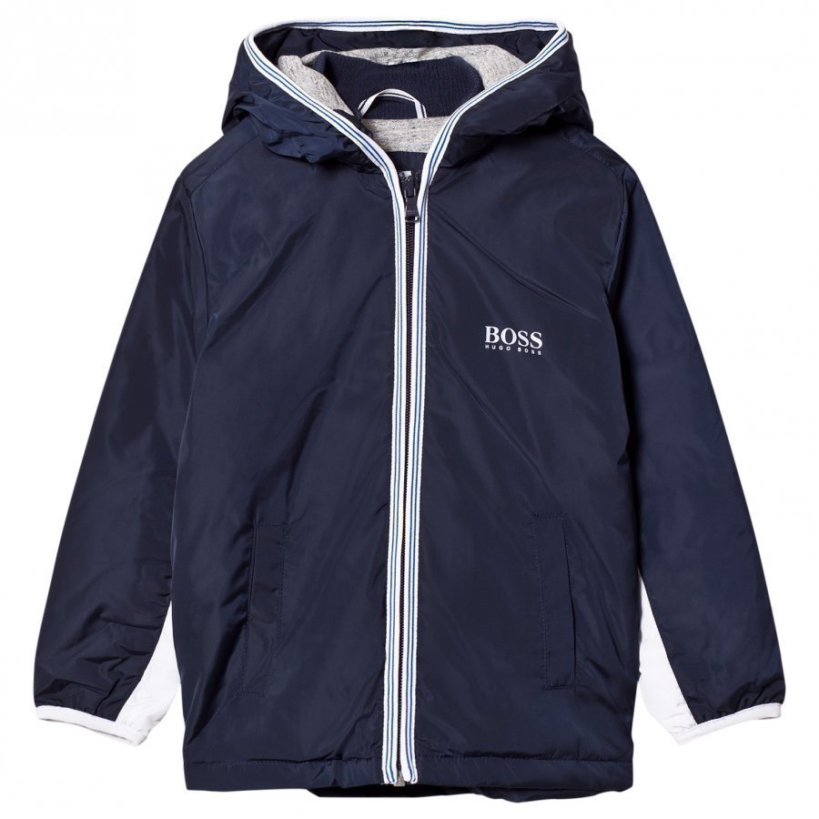 Boss Navy Hooded Windbreaker Tuulitakki