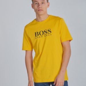 Boss Short Sleeves Tee Shirt T-Paita Keltainen