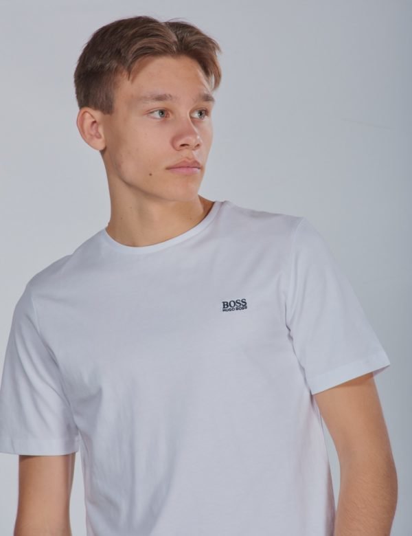 Boss Short Sleeves Tee Shirt T-Paita Valkoinen