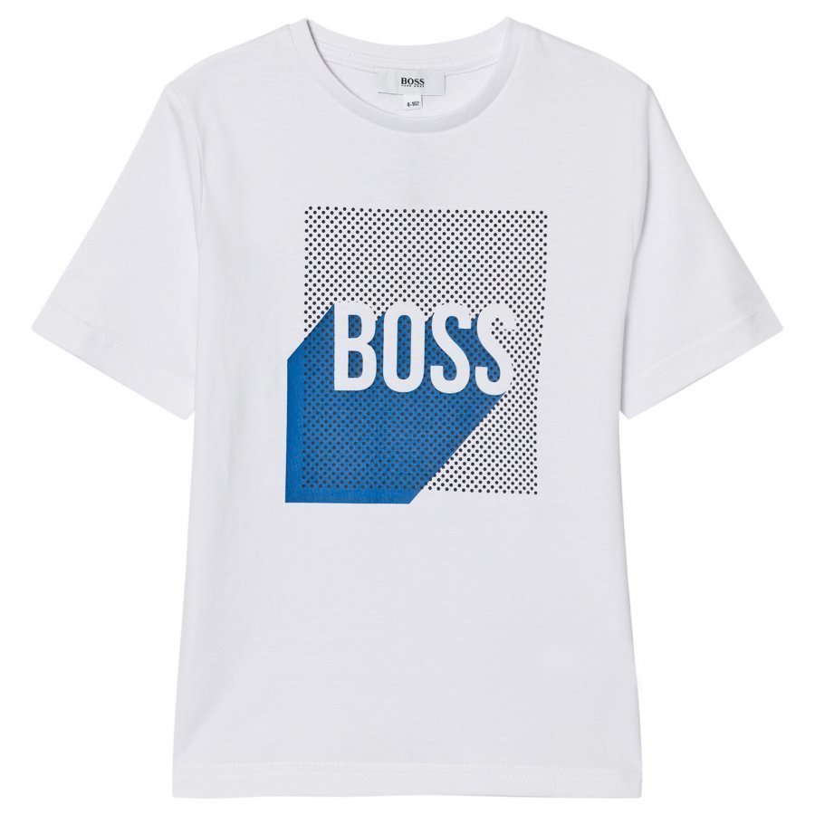 Boss White Branded Graphic Tee T-Paita