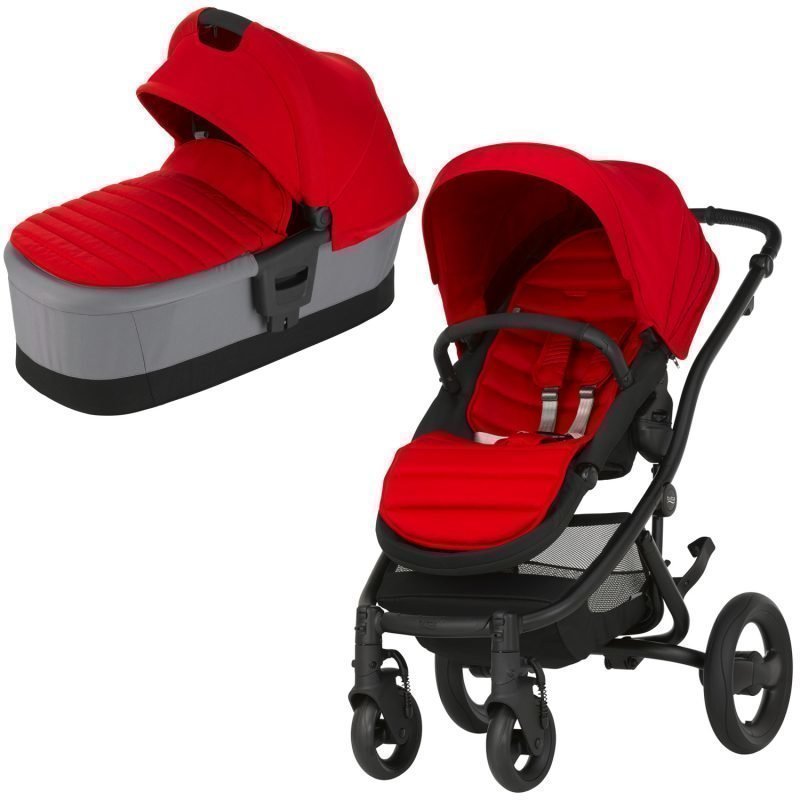 Britax Affinity 2 2016 Yhdistelmävaunut Black/Flame Red Paketti