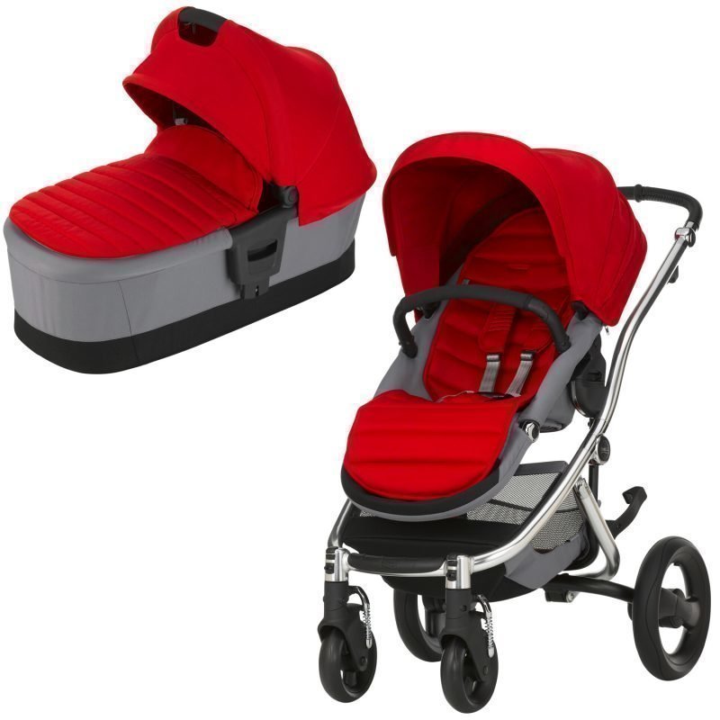 Britax Affinity 2 2016 Yhdistelmävaunut Chrome/Flame Red Paketti