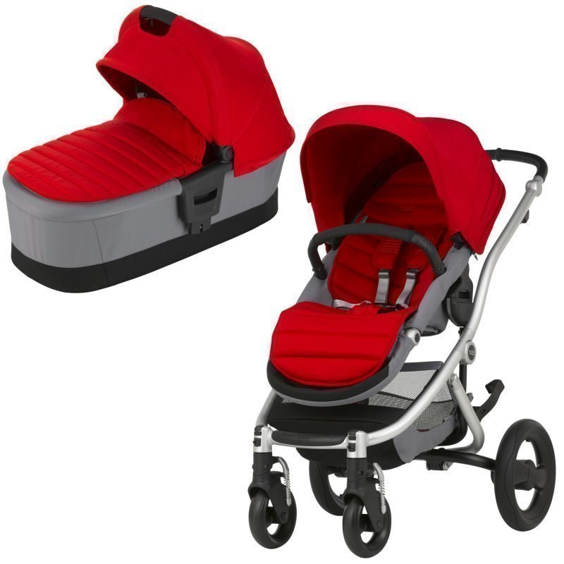 Britax Affinity 2 2016 Yhdistelmävaunut Silver/Flame Red Paketti