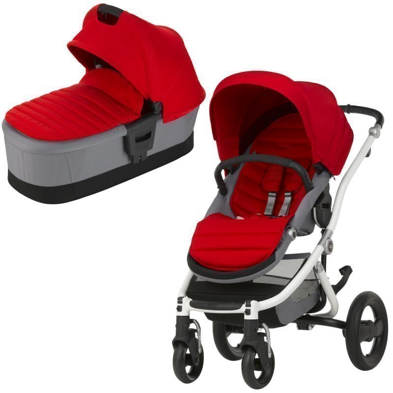 Britax Affinity 2 2016 Yhdistelmävaunut White/Flame Red Paketti