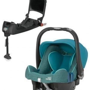 Britax Römer Turvkaukalo Baby Safe Plus SHR II 2016 Green Marble + Turvaistuimen Telakka ISOFix