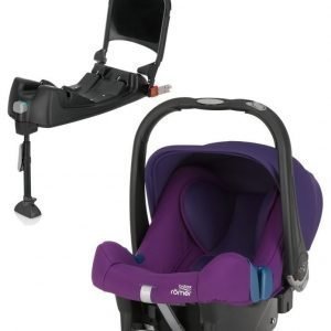 Britax Römer Turvkaukalo Baby Safe Plus SHR II 2016 Mineral Purple + Turvaistuimen Telakka ISOFix