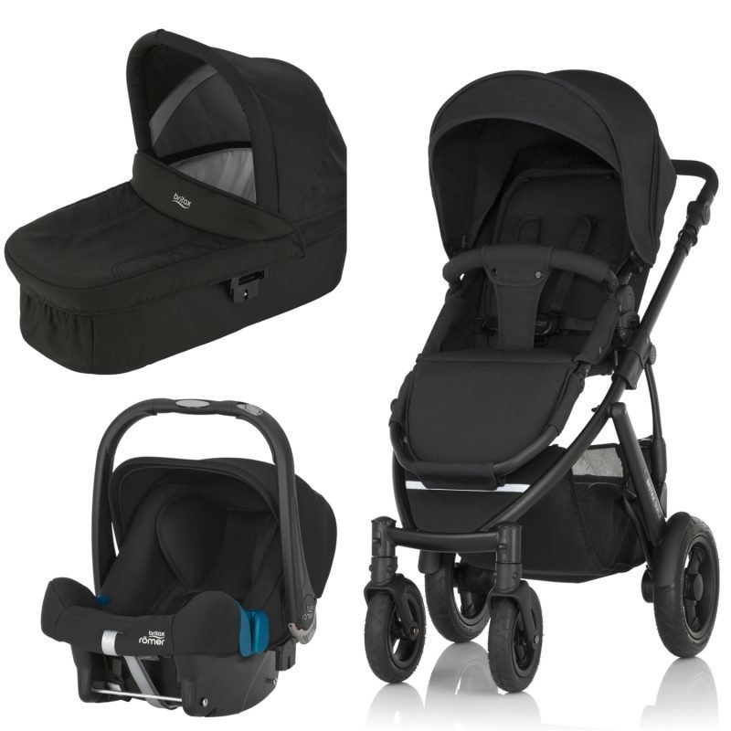 Britax Smile 2 Yhdistelmävaunut Cosmos Black + Britax Baby Safe Plus SHR II 2016 Paketti