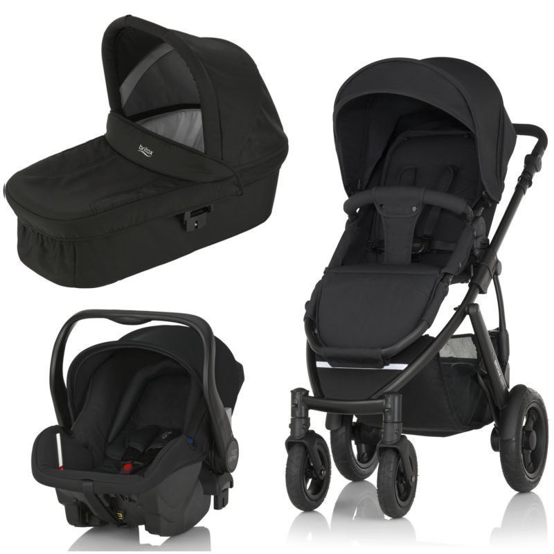 Britax Smile 2 Yhdistelmävaunut Cosmos Black + Britax Römer Primo 2016 Paketti