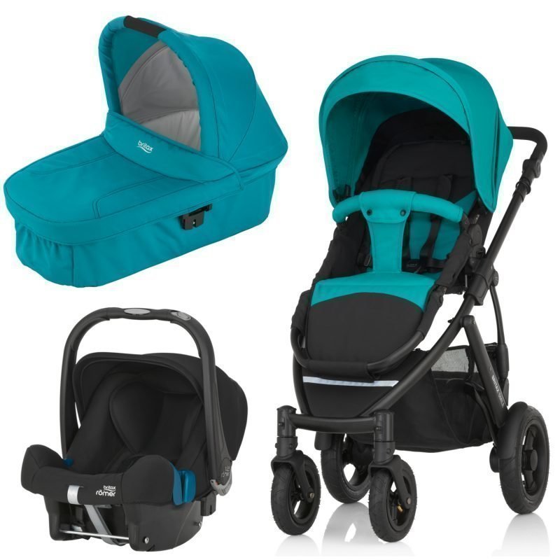 Britax Smile 2 Yhdistelmävaunut Lagoon Green + Britax Baby Safe Plus SHR II 2016 Paketti