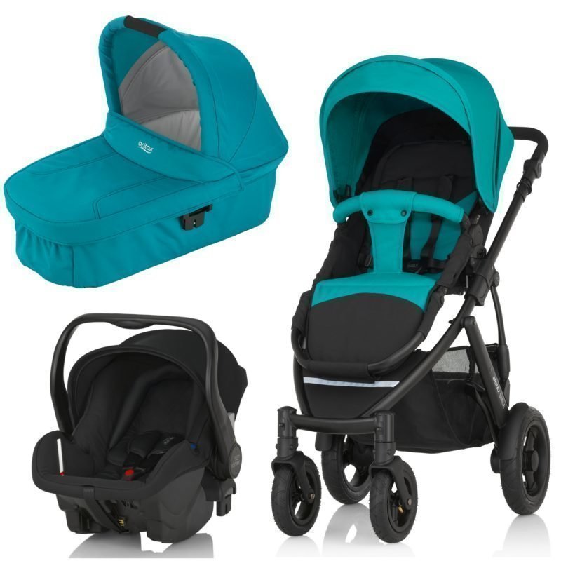 Britax Smile 2 Yhdistelmävaunut Lagoon Green + Britax Römer Primo 2016 Paketti