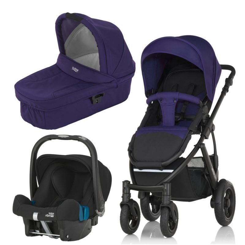 Britax Smile 2 Yhdistelmävaunut Mineral Purple + Britax Baby Safe Plus SHR II 2016 Paketti