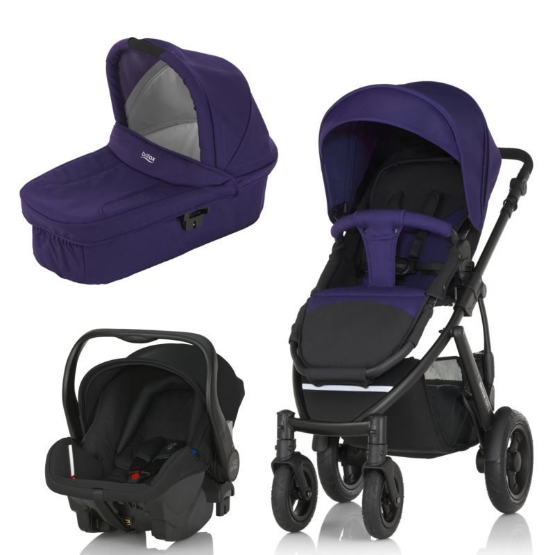 Britax Smile 2 Yhdistelmävaunut Mineral Purple + Britax Römer Primo 2016 Paketti