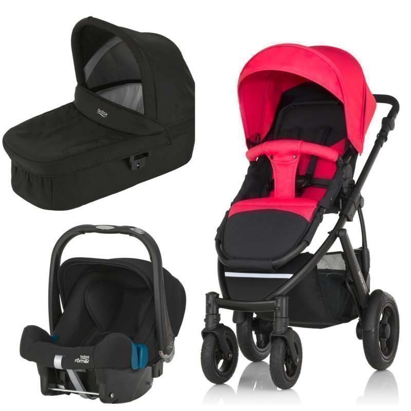 Britax Smile 2 Yhdistelmävaunut Rose Pink + Britax Baby Safe Plus SHR II 2016 Paketti