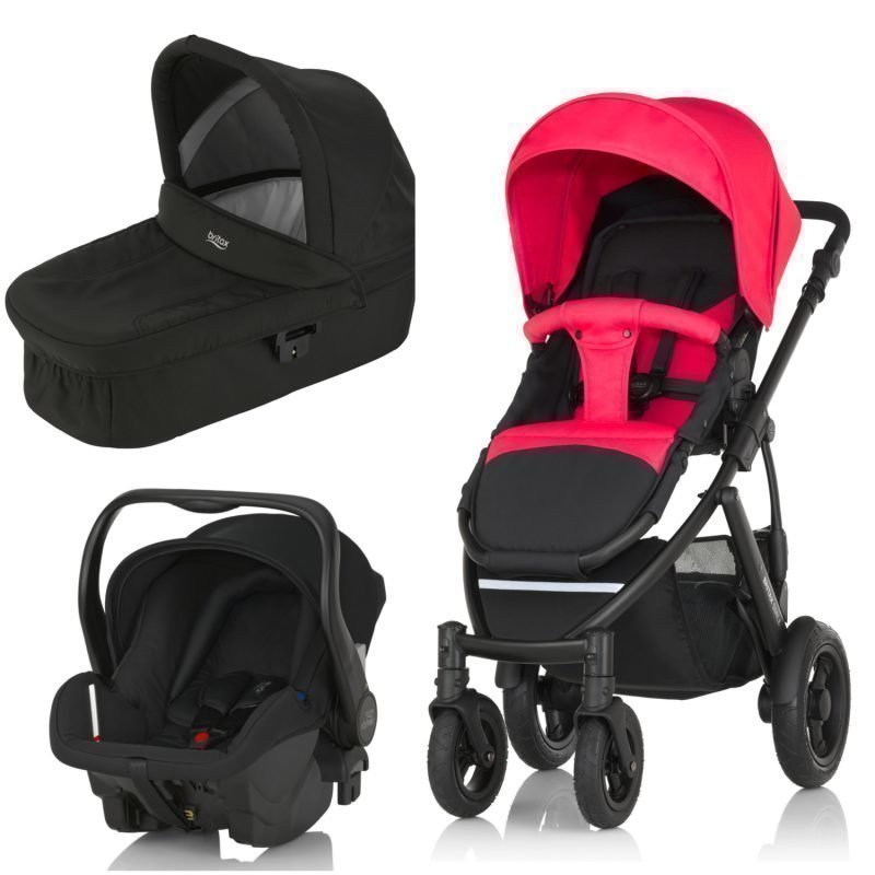 Britax Smile 2 Yhdistelmävaunut Rose Pink + Britax Römer Primo 2016 Paketti