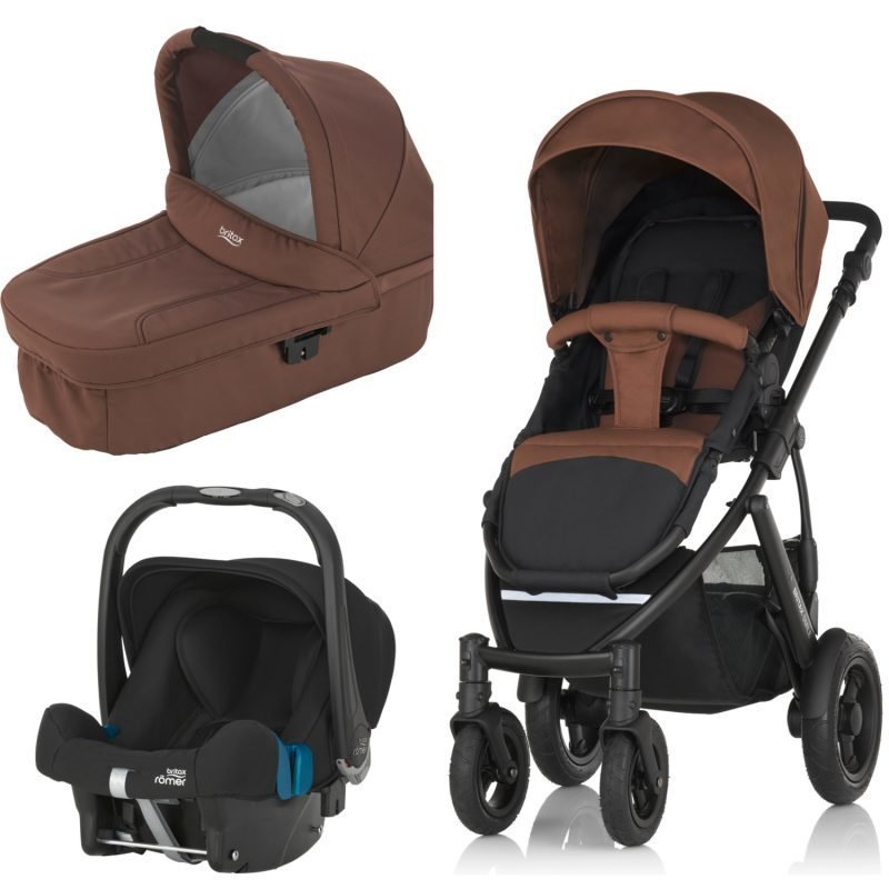 Britax Smile 2 Yhdistelmävaunut Wood Brown + Britax Baby Safe Plus SHR II 2016 Paketti