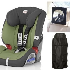 Britax Turvaistuin Multi Tech II Cactus Green + Lisätarvikkeet Paketti