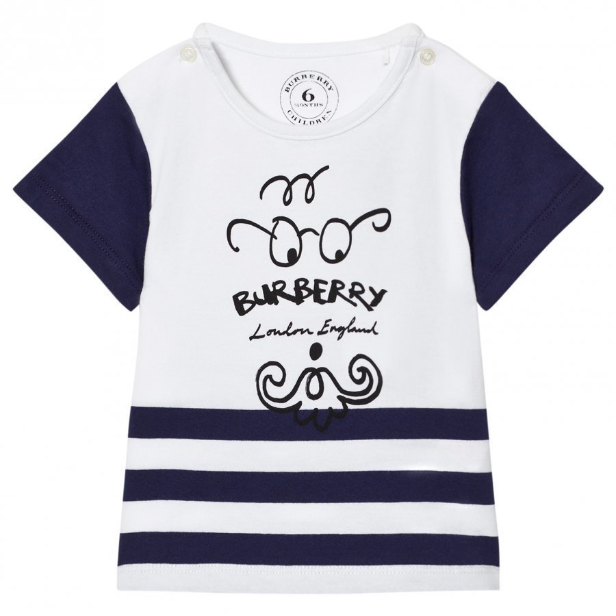 Burberry Bearded Gent Print Tee Blue T-Paita