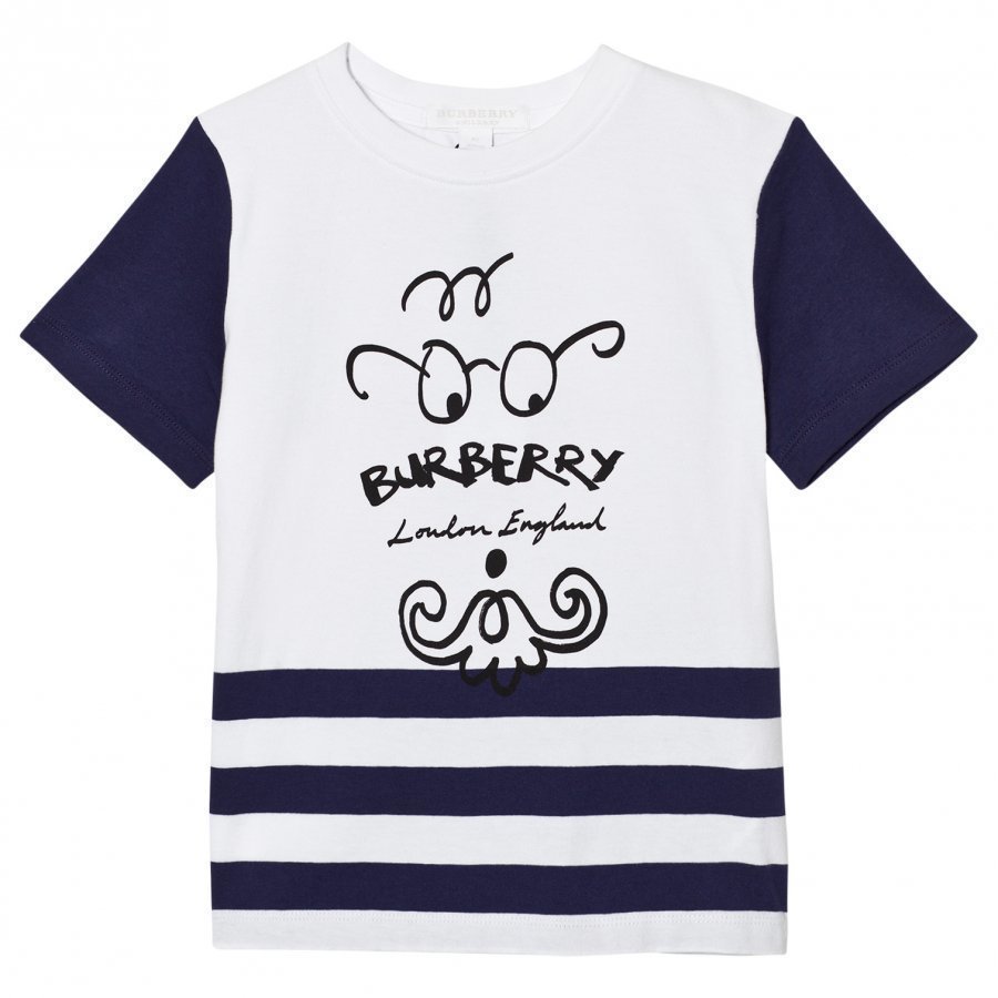 Burberry Bearded Gent Print Tee Blue T-Paita