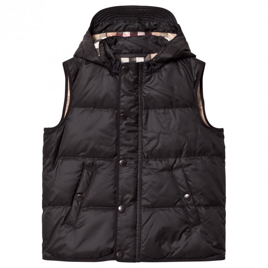 Burberry Black Down Hooded Gilet Toppaliivi