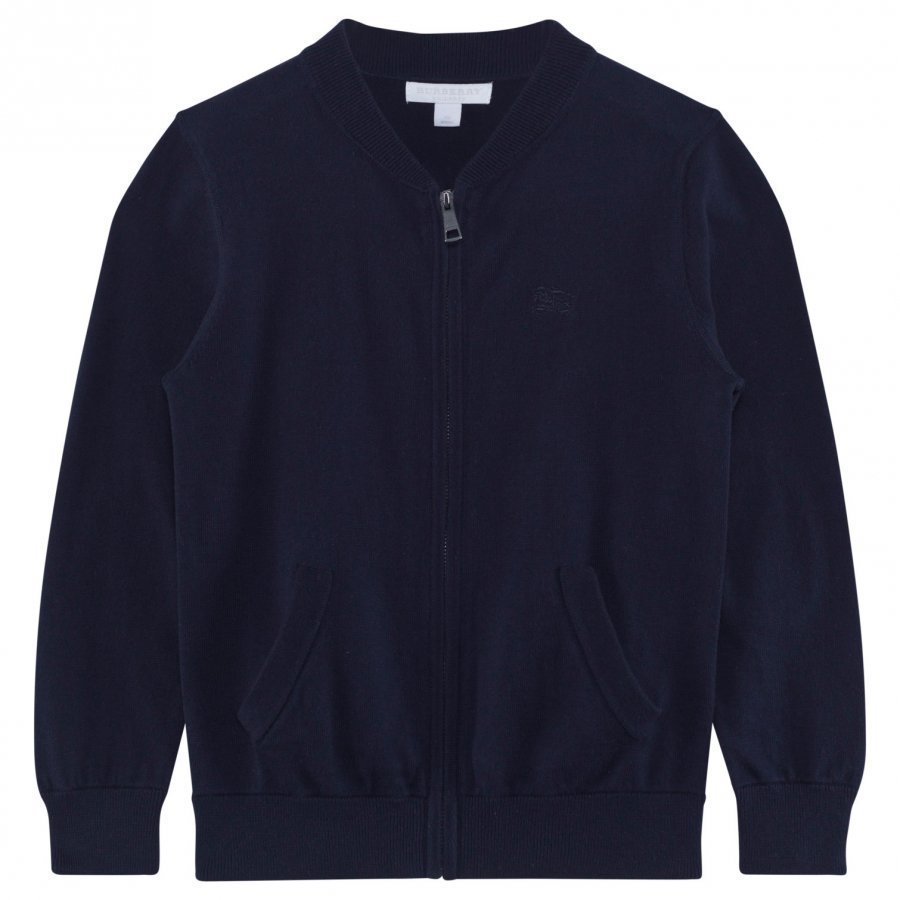 Burberry Bomber Cardigan Navy Neulepaita