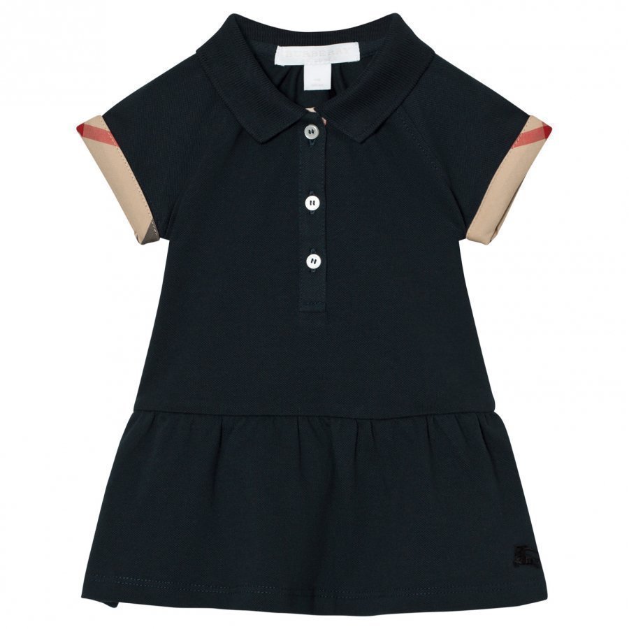 Burberry Cali Polo Dress Check Detail Navy Mekko