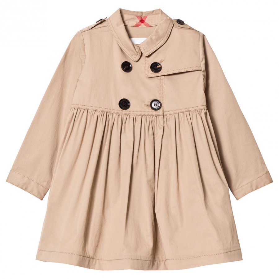 Burberry Honey Stretch Cotton Trench Dress Mekko