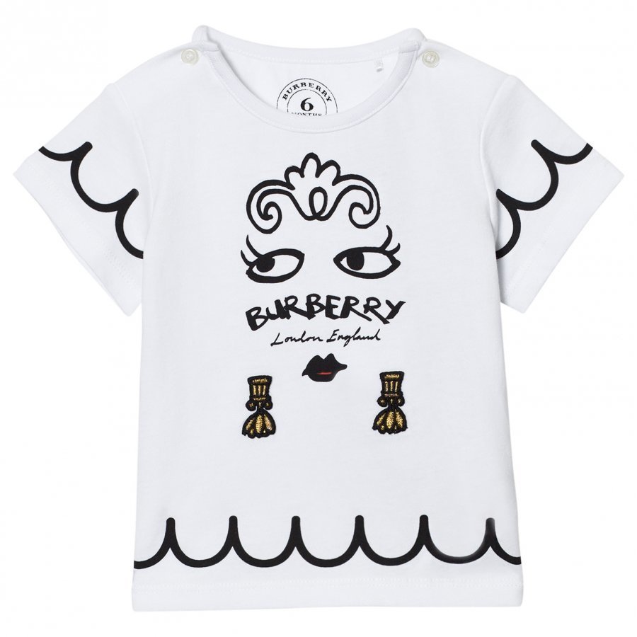 Burberry Lady Print Tee White T-Paita